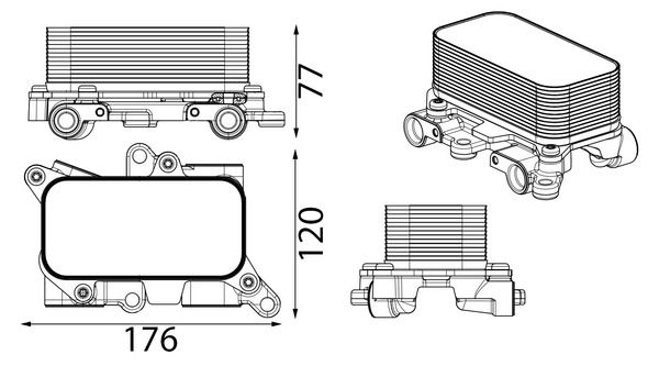 Ölkühler, Automatikgetriebe MAHLE CLC445000S
