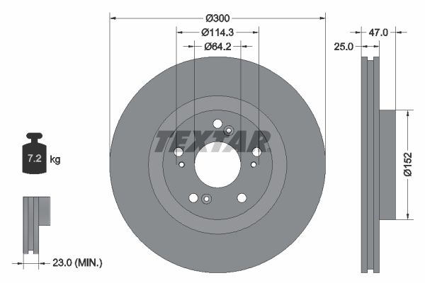Bremsscheibe TEXTAR 92186503