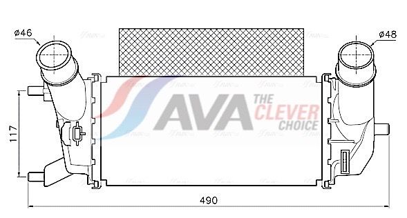 Ladeluftkühler AVA QUALITY COOLING FD4702