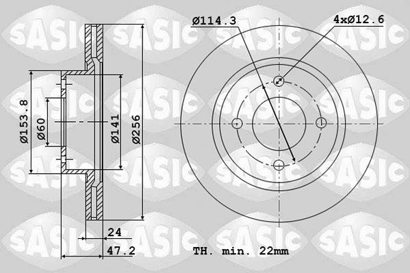 Bremsscheibe SASIC 6106112