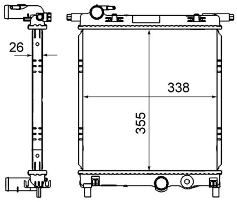Kühler, Motorkühlung MAHLE CR831000S