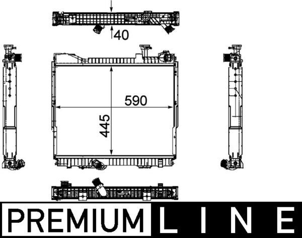 Kühler, Motorkühlung MAHLE CR1171000P