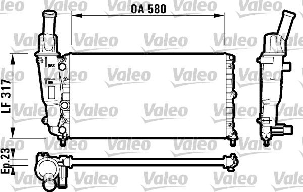 Kühler, Motorkühlung VALEO 732705