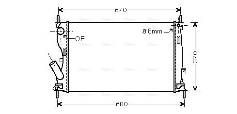 Kühler, Motorkühlung AVA QUALITY COOLING fda2408