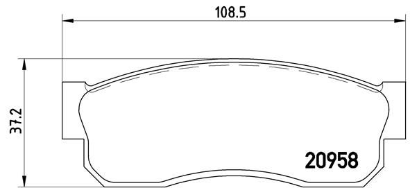 Bremsbelagsatz, Scheibenbremse BREMBO P 56 011