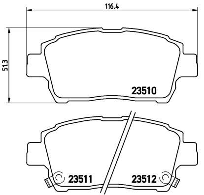 Bromsbeläggssats, skivbroms BREMBO P83051