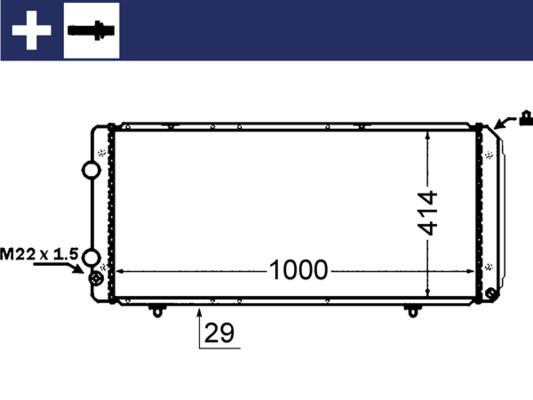 Kühler, Motorkühlung MAHLE cr 1430 000s