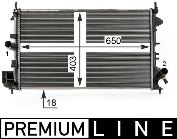 Kühler, Motorkühlung MAHLE CR17000P