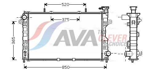 Kühler, Motorkühlung AVA QUALITY COOLING CR2107