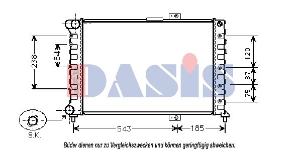 Kühler, Motorkühlung AKS DASIS 011060N