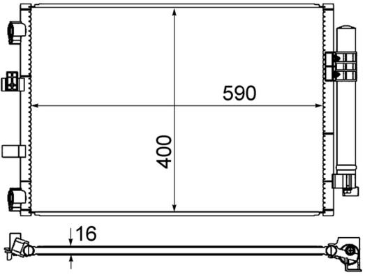 Kondensator, Klimaanlage MAHLE AC861000S