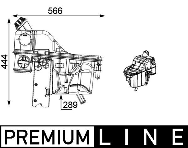 Ausgleichsbehälter, Kühlmittel MAHLE CRT54000P
