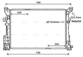Kühler, Motorkühlung AVA QUALITY COOLING ms2652
