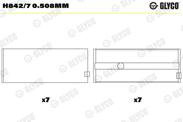 Kurbelwellenlager GLYCO H842/70.508MM