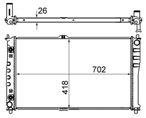 Kühler, Motorkühlung MAHLE CR1329000S
