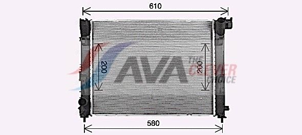 Kühler, Motorkühlung AVA QUALITY COOLING DN2480