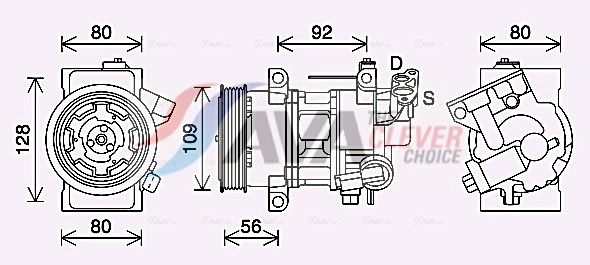 Kompressor, Klimaanlage AVA QUALITY COOLING PEAK418
