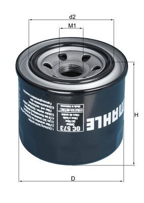 Ölfilter MAHLE OC573