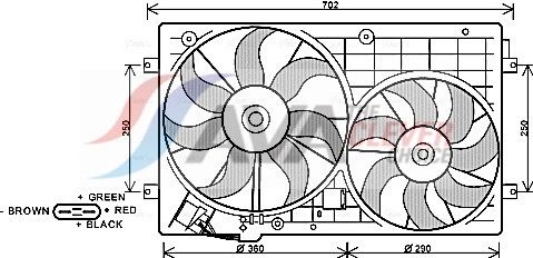 Lüfter, Motorkühlung AVA QUALITY COOLING VN7528