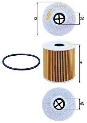 Ölfilter MAHLE OX339/2D