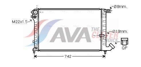 Kühler, Motorkühlung AVA QUALITY COOLING CNA2134
