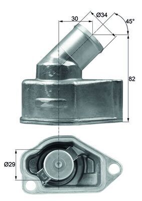 Thermostat, Kühlmittel MAHLE TI992