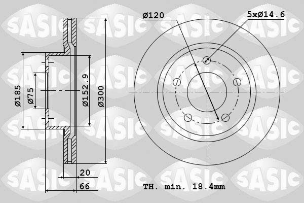 Bremsscheibe SASIC 6106140