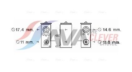 Expansionsventil, Klimaanlage AVA QUALITY COOLING PE1376