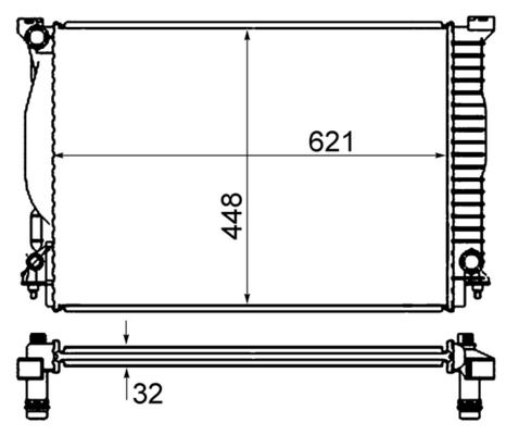 Kühler, Motorkühlung MAHLE CR1420000S