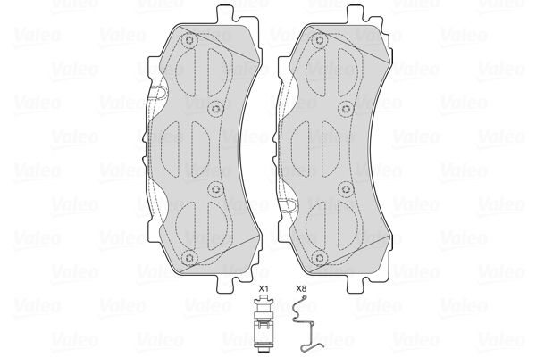 Bremsbelagsatz, Scheibenbremse VALEO 601754
