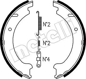 Bremsbackensatz, Feststellbremse METELLI 53-0478K