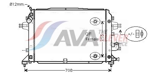 Kühler, Motorkühlung AVA QUALITY COOLING OLA2460