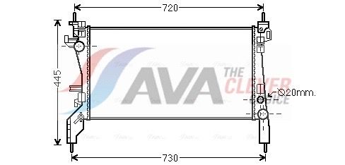 Kühler, Motorkühlung AVA QUALITY COOLING FT2385