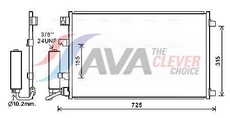 Kondensator, Klimaanlage AVA QUALITY COOLING DN5420D