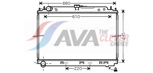 Kühler, Motorkühlung AVA QUALITY COOLING DNA2296