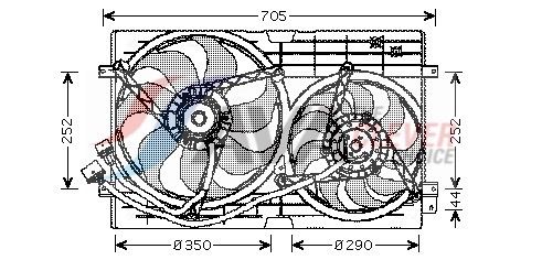 Lüfter, Motorkühlung AVA QUALITY COOLING VN7508