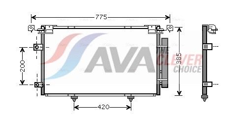 Kondensator, Klimaanlage AVA QUALITY COOLING TO5319D