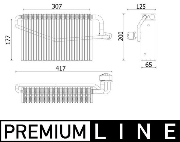 Verdampfer, Klimaanlage MAHLE AE163000P