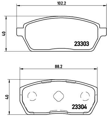 Bremsbelagsatz, Scheibenbremse BREMBO P 79 017