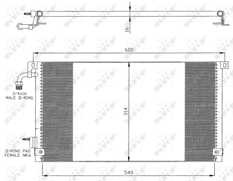 Kondensator, Klimaanlage NRF 35328