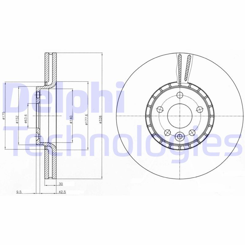 Bromsskiva DELPHI BG9085