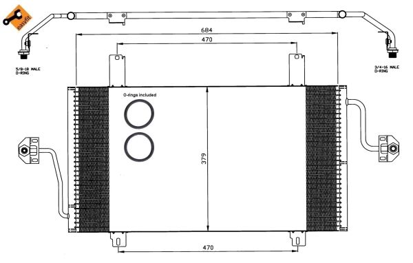 Kondensator, Klimaanlage NRF 35483