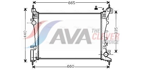 Kühler, Motorkühlung AVA QUALITY COOLING OL2574