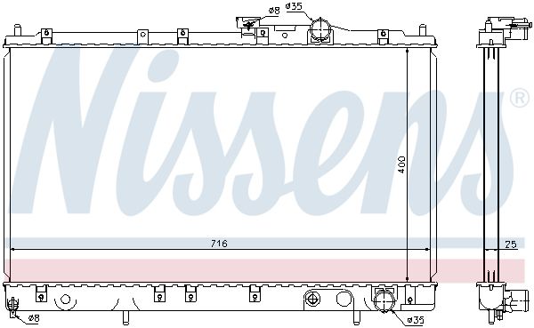 Kühler, Motorkühlung NISSENS 68159