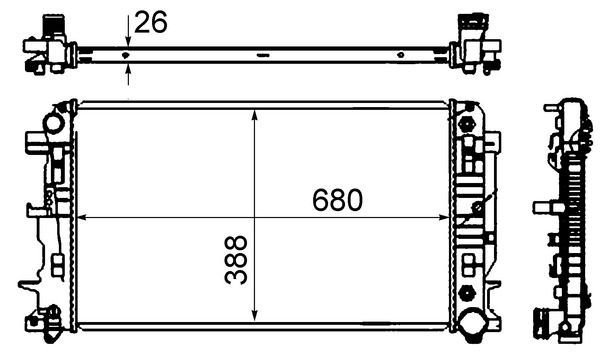 Kühler, Motorkühlung MAHLE CR62000S