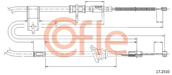 Seilzug Feststellbremse COFLE 17.2510