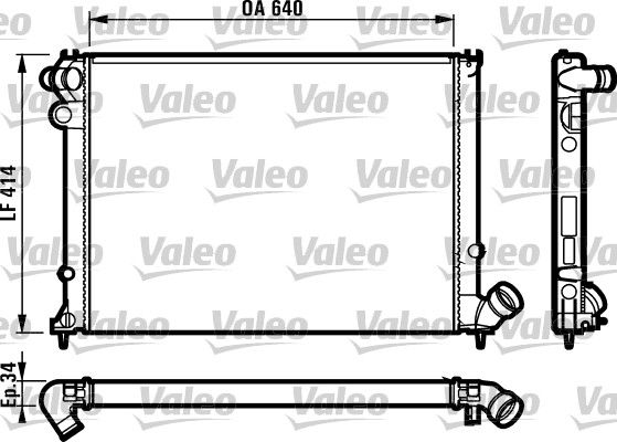 Kühler, Motorkühlung VALEO 731382