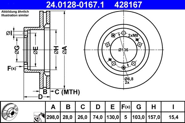 Bremsscheibe Ate 24.0128-0167.1