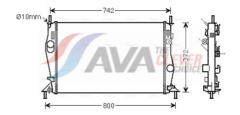 Kühler, Motorkühlung AVA QUALITY COOLING FD2596
