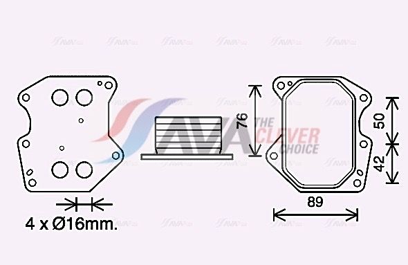 Ölkühler, Motoröl AVA QUALITY COOLING PE3400